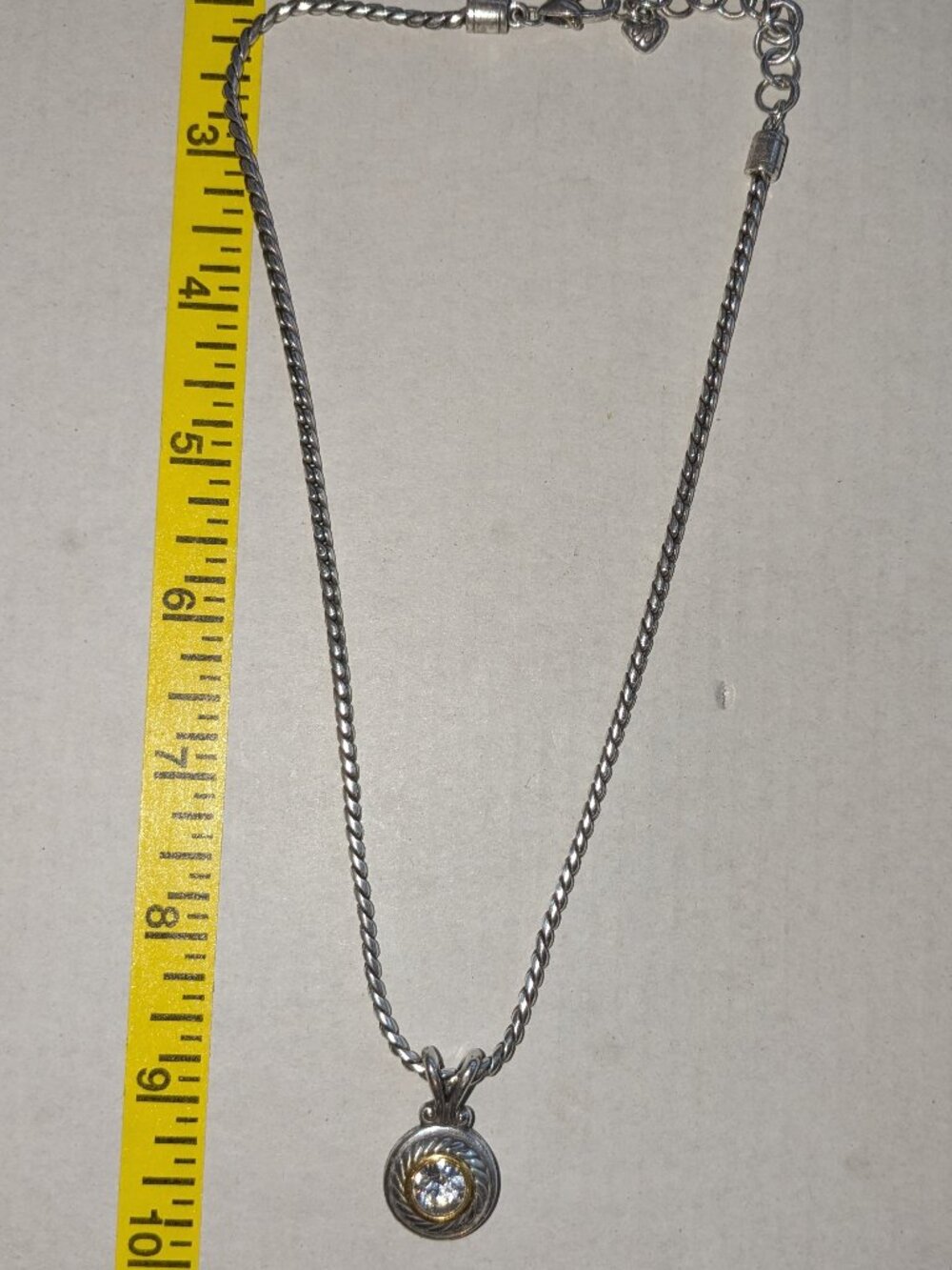 BRIGHTON Heiress Crystal CZ Round Pendant Necklace